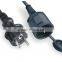 Europe Schuko extension cord with VDE, CE, GS approval