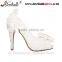 Eleglant white lace women wedding shoes
