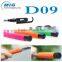 New arrival D09 with mirror monopod selfie stick, monopod with bluetooth shutter button for camera and mobile phone