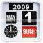 Flip calender Clock, Cool digital clock, decorative modern clock