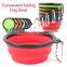 2016 new arrival folding pet dog travel bowl, Fashion portable silicone dog bowl, watering and feeding pet bowls For Dog