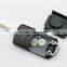 Hot sale Peugeot 407 2 buttons flip remote key shell with groove blade for cars