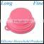 Orange Round Dog Drinking Silicone Pet Bowl