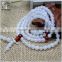 Tibetan Meditation Yoga Natural 108 Mala White Red Agate Beads Necklace Bracelet for Buddhist Prayer