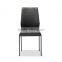 Modern Design Metal Dining Chairs Black Upholstered