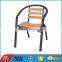 Flat tube aluminum with plastic wood chair