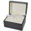 High quality wooden watch box include pen space black matte lacquer with black paper box outside packing