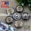 Fashion Button Rubber Core Denim Metal Jeans Button Shank Button With Pierced and Grid Logo