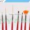 ANY High Quality Clear Acrylic Handle 5PCS Nylon Acrylic Nail Brush Set for Nail Design