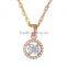 925 sterling silver material plated rose gold gold two tones diamond necklace