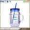 Hot sale plastic mason jar beer mugs bpa free