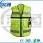 adjustable safety vest with 5cm width PVC reflective tape