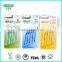 thick nylon bristles and stainless steel wire interdental tooth brush