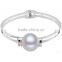 Christmas Shiny Real Gold Silver Plated Alloy Bracelets Accessory Big Pearl Multi Layer Bracelets Jewelry For Women