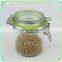 Hot Sale Hermetic Glass Clip Jar with Glass Lid