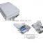 24pc SC adapter or 24pc double LC and 1pc 1X16 Blockless PLC or 2pc 1X8 Blockless PLC Wall or Pole mounted IP65 fiber box