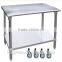 Stainless Steel Food Prep Worktable With Wheel