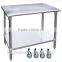 Stainless Steel Food Prep Worktable with Wheel