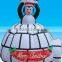 pop-up penguin in snow globe decoration outdoor inflatable
