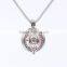 Eye Shape Love Heart Locket Necklace Aromatherapy Essential Oil Perfume Fragrance Diffuser Necklace Wholesales