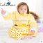 Children's 100% Cotton Baby Sleeping Bag Detachable Sleeve and Detachable Cotton Fillings Quilt for Four Seasons Yellow Color