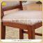 New Classic European Wooden Dining Table and Chair with Fabric