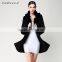 20l5 new style black knitted mink fur winter coat on sale