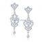 Bridal white gold plated pendant earring inlaid pure white cubic zirconia to India snapdeal flipkart