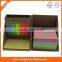 colorful sticky note in memo pad holder