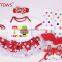 0-12M Baby Toddler Ruffles Tutu Skirt Boutique Clothing Sets Four-Pieces Outfit Dress