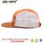 Flat Brim Custom Design Your Own 5 Panel Woven Label Camp Hat