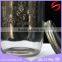 custom logo 1600ml clear round glass mason jar without handle