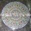 Semi Precious Stone Inlay Dinning Table Marble Inlaid White Table Top