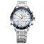 New Mens Curren Silver Stainless Steel Date Hour Anaog Quartz Sport Wrist Watch