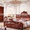 Classic bedroom furniture of wood carving solid wood queen bedroom set