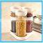 7 Pcs Modern Design Glass Condiment Dispenser Spice Container Seasoning Box Combination