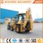 low-emission FLB468 LOVOL 70KW 1.0CBM side shift multifunctional four wheel drive compact tractor backhoe
