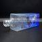 Wholesale blue square glass wine bottle with screw top
