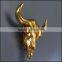2017 North American and Europe trendy green and gold resin bull