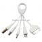 Promotion 4 in 1 Multiple USB Charging Cable Adapter Connector with 8 Pin Lighting / 30 Pin / Micro USB / Mini USB Ports