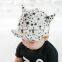 Baby summer hat baby sunbonnet child hat five-pointed star horn roll up hem baseball cap