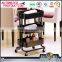 Stainless steel 3 tier kitchen trolley cart with storage rack