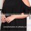 2017 hot sale high quality strapless black dress for fat women