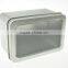 PVC clear window metal tin box