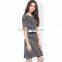 China wholesale tripe stretchy woman bodycon dress