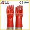 Anti-Oil Red Color PVC Coated Industrial Safety Hand Work Gloves