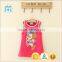 Summer Casual Small Girls Baby Skirt Cartoon Printing Fashion Dress Designs Pink children clothes