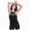 Stylish Design women Casual Summer Sleeveless Hollow Out Spaghetti Strap Playsuits Striped Tie black sexy jumpsuit