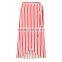New fashion side tie red and white striped long wrap skirt for girl