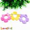 EU Standard Colorful Flower Shape Infant Teething Pendant Baby Teether